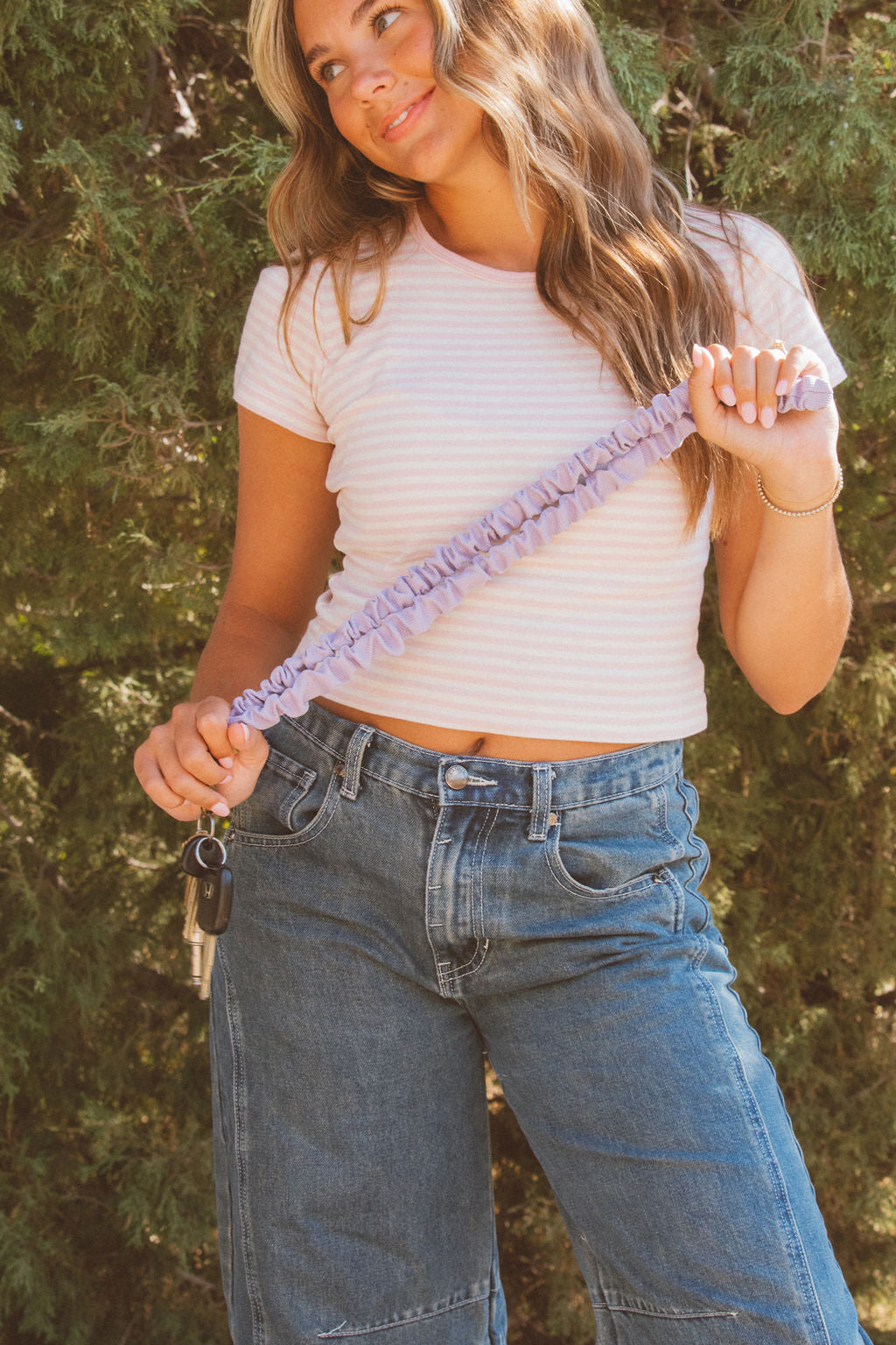 Chunky Purple Lanyard