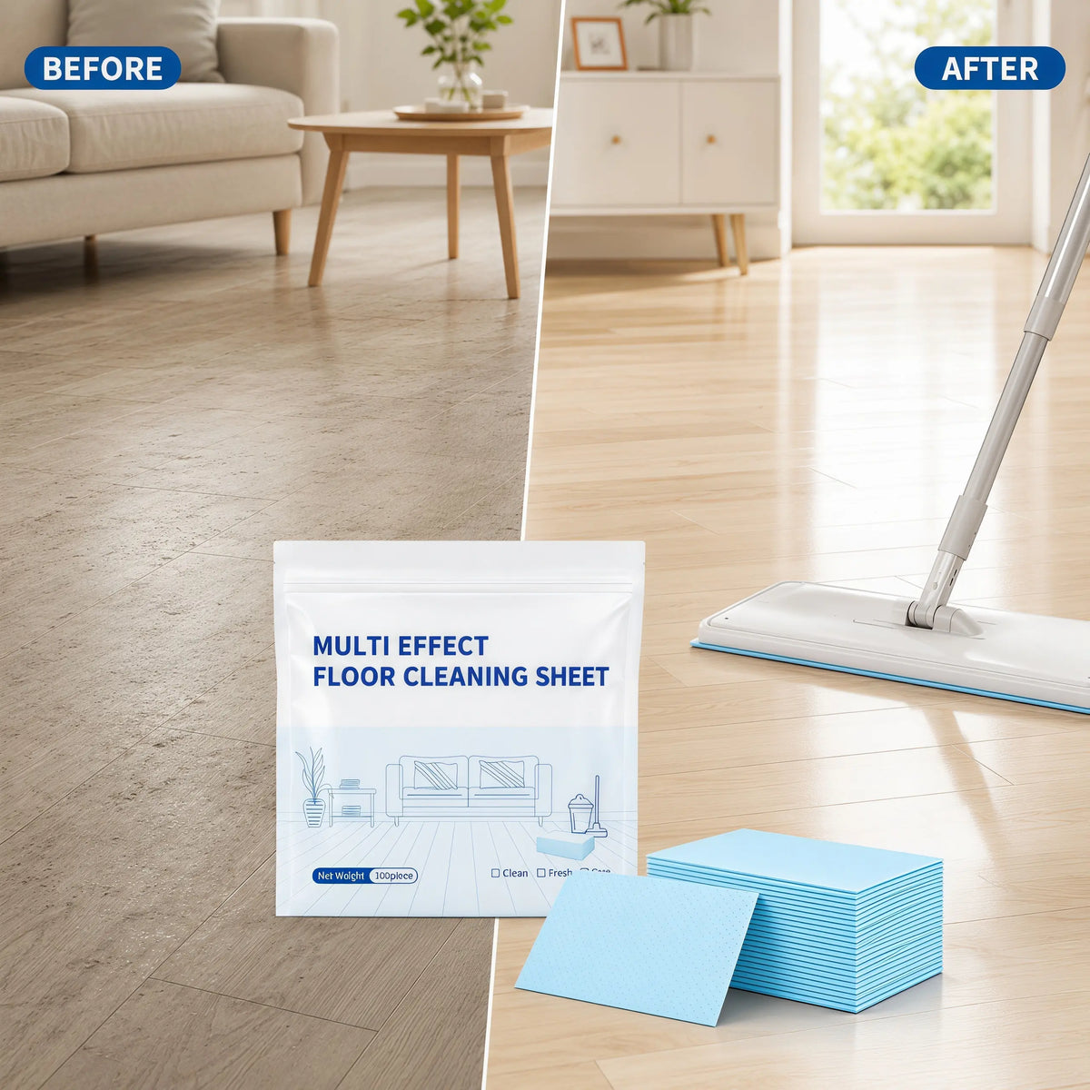 100-Piece Multi-Surface Floor Cleaning Tablets for Hardwood & Tile